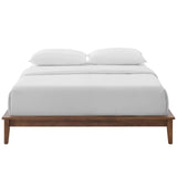 Modway Furniture Lodge King Wood Platform Bed Frame 0423 Walnut MOD-6056-WAL