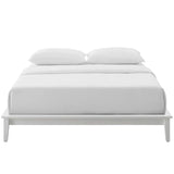 Modway Furniture Lodge King Wood Platform Bed Frame 0423 White MOD-6056-WHI
