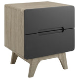 Origin Wood Nightstand or End Table Natural Gray MOD-6073-NAT-GRY