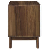 Origin Wood Nightstand or End Table Walnut White MOD-6073-WAL-WHI