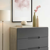 Modway Furniture Origin Four-Drawer Chest or Stand Natural Gray 15.5 x 31 x 41.5