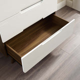 Origin Four-Drawer Chest or Stand Walnut White MOD-6075-WAL-WHI