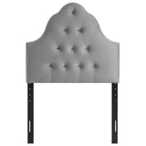 Sovereign Twin Diamond Tufted Performance Velvet Headboard Gray MOD-6122-GRY