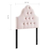 Sovereign Twin Diamond Tufted Performance Velvet Headboard Pink MOD-6122-PNK