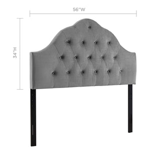 Sovereign Full Diamond Tufted Performance Velvet Headboard Gray MOD-6123-GRY