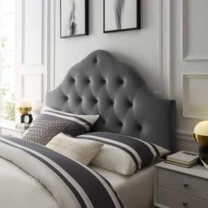 Sovereign Full Diamond Tufted Performance Velvet Headboard Gray MOD-6123-GRY