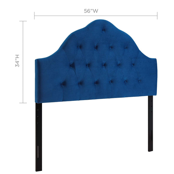 Sovereign Full Diamond Tufted Performance Velvet Headboard Navy MOD-6123-NAV