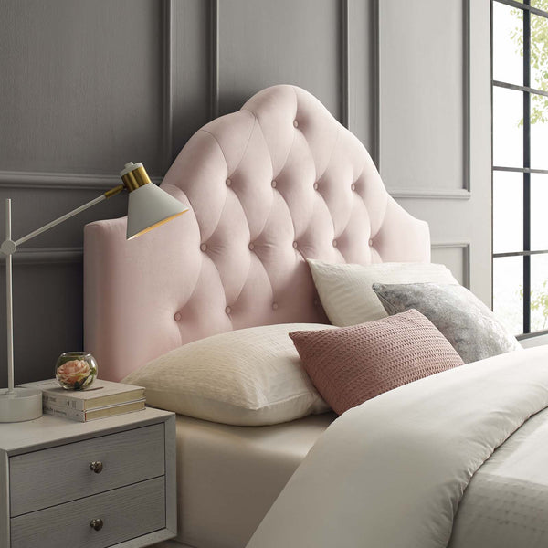 Sovereign Full Diamond Tufted Performance Velvet Headboard Pink MOD-6123-PNK