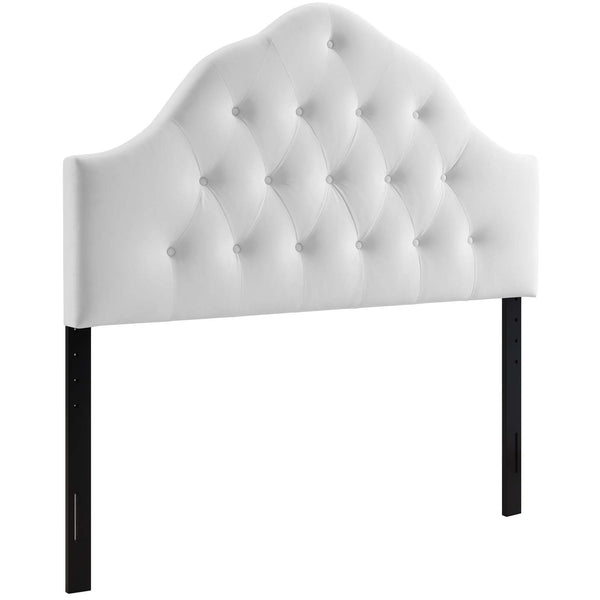 Sovereign Full Diamond Tufted Performance Velvet Headboard White MOD-6123-WHI