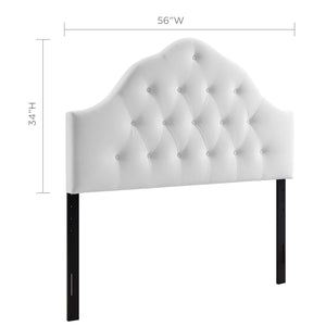 Sovereign Full Diamond Tufted Performance Velvet Headboard White MOD-6123-WHI