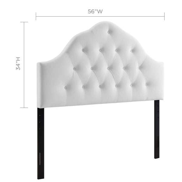 Sovereign Full Diamond Tufted Performance Velvet Headboard White MOD-6123-WHI