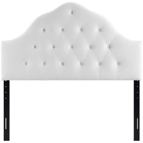 Sovereign Full Diamond Tufted Performance Velvet Headboard White MOD-6123-WHI