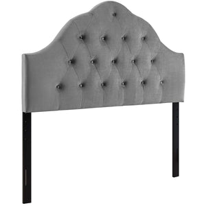 Sovereign Queen Diamond Tufted Performance Velvet Headboard Gray MOD-6124-GRY