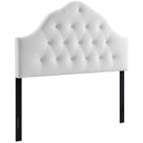 Sovereign Queen Diamond Tufted Performance Velvet Headboard White MOD-6124-WHI