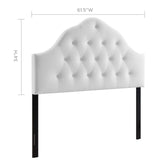 Sovereign Queen Diamond Tufted Performance Velvet Headboard White MOD-6124-WHI