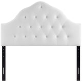 Sovereign Queen Diamond Tufted Performance Velvet Headboard White MOD-6124-WHI