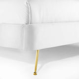 Mira Upholstered Performance Velvet Queen Platform Bed White MOD-6131-WHI