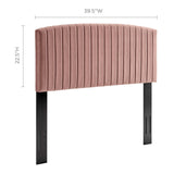 Rebecca Performance Velvet Twin Headboard Dusty Rose MOD-6140-DUS