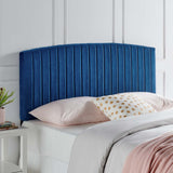 Rebecca Performance Velvet Twin Headboard Navy MOD-6140-NAV