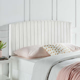 Rebecca Performance Velvet King / California King Headboard White MOD-6142-WHI