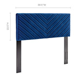 Alyson Angular Channel Tufted Performance Velvet Twin Headboard Navy MOD-6143-NAV