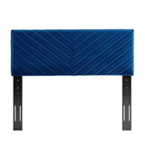 Alyson Angular Channel Tufted Performance Velvet Twin Headboard Navy MOD-6143-NAV