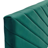 Alyson Angular Channel Tufted Performance Velvet Twin Headboard Teal MOD-6143-TEA