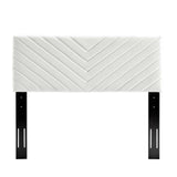 Alyson Angular Channel Tufted Performance Velvet Twin Headboard White MOD-6143-WHI