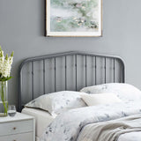 Modway Furniture Lennon Twin Metal Headboard Gray 1.5 x 37.5 x 51.5