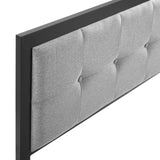 Teagan Tufted Twin Headboard Black Light Gray MOD-6172-BLK-LGR