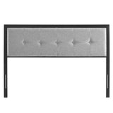 Teagan Tufted Twin Headboard Black Light Gray MOD-6172-BLK-LGR