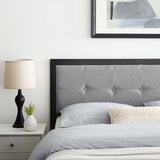 Teagan Tufted Twin Headboard Black Light Gray MOD-6172-BLK-LGR