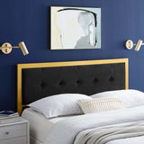 Teagan Tufted Full Performance Velvet Headboard Gold Black MOD-6175-GLD-BLK