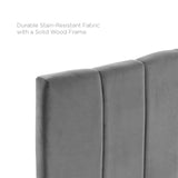 Camilla Channel Tufted Full/Queen Performance Velvet Headboard Charcoal MOD-6182-CHA