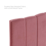 Camilla Channel Tufted Full/Queen Performance Velvet Headboard Dusty Rose MOD-6182-DUS