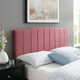 Camilla Channel Tufted Full/Queen Performance Velvet Headboard Dusty Rose MOD-6182-DUS