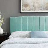 Camilla Channel Tufted Full/Queen Performance Velvet Headboard Mint MOD-6182-MIN