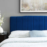 Camilla Channel Tufted Full/Queen Performance Velvet Headboard Navy MOD-6182-NAV