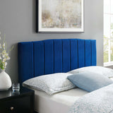 Camilla Channel Tufted Full/Queen Performance Velvet Headboard Navy MOD-6182-NAV