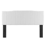 Modway Furniture Camilla Channel Tufted Full/Queen Performance Velvet Headboard MOD-6182-WHI