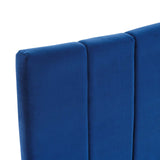 Camilla Channel Tufted King/California King Performance Velvet Headboard Navy MOD-6183-NAV