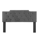 Juliet Tufted Full/Queen Performance Velvet Headboard Charcoal MOD-6185-CHA