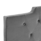 Juliet Tufted Full/Queen Performance Velvet Headboard Charcoal MOD-6185-CHA