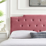 Juliet Tufted Full/Queen Performance Velvet Headboard Dusty Rose MOD-6185-DUS