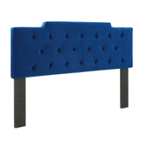 Juliet Tufted Full/Queen Performance Velvet Headboard Navy MOD-6185-NAV