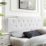 Juliet Tufted Full/Queen Performance Velvet Headboard White MOD-6185-WHI