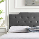 Juliet Tufted King/California King Performance Velvet Headboard Charcoal MOD-6186-CHA