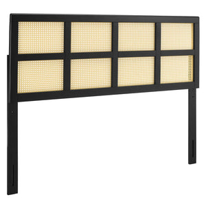 Luana Cane Full Headboard Black MOD-6197-BLK