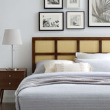 Luana Cane Full Headboard Walnut MOD-6197-WAL