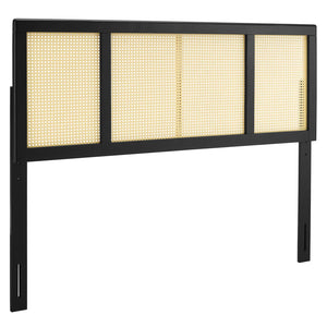 Delmare Cane Full Headboard Black MOD-6200-BLK